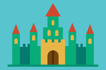 vector illustration of castle