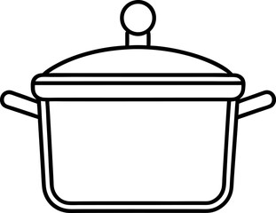 stainless pot vector illustration