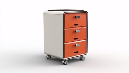 Shop modern rolling file cabinet orange drawer storage unit office organization furniture solution for home office