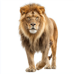 Majestic Lion Stance , white background cut out PNG