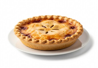 Pie on a Plate on white background