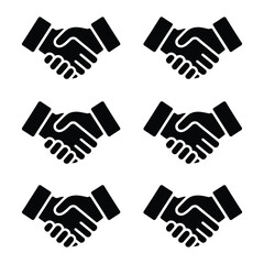 Fototapeta premium handshake icon vector illustration