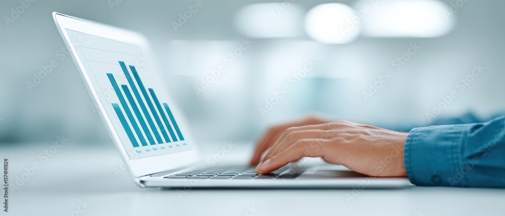 Aufkleber data analysis report office environment digital content modern workspace close-up view business insi
