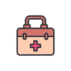 First Aid Kit Symbol For Emergency Medical Assistance On Transparent