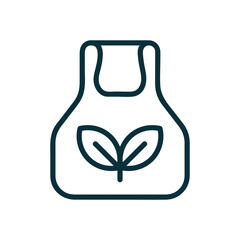  Eco shopping bag icon in minimal line style representing sustainability