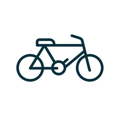 Bicycle icon in minimal line style representing sustainable transport