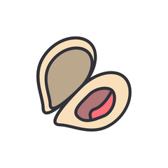 Illustration Of Opened Mollusk Shell With Pearl On Transparent Display