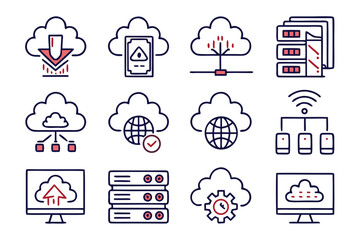 Abstract digital network concept representing global online connectivity and data exchange featuring interconnected elements and a modern technological aesthetic