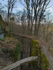 old bridge in the woods