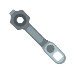 Ratchet Wrench or Multi-Tool Vector Icon for Automotive and Bike Repair Service