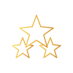 Obraz premium Minimal Golden Stars Outline Vector Collection