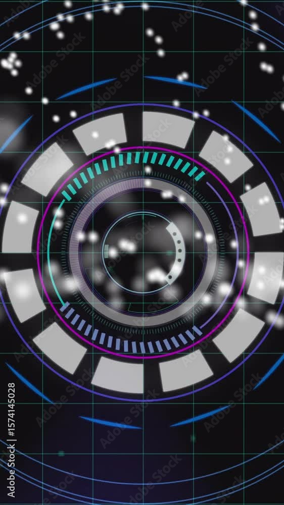 Poster animation of digital data processing over dna strand spinning