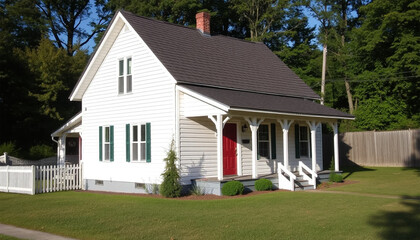 USA country house in a peaceful rural village setting