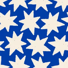 Fototapete Star pattern in modern style. Seamless starry texture design with grunge sparkles, twinkles. Cosmic background, endless repeating print for wrapping, textile, fabric. Flat vector illustration © Good Studio