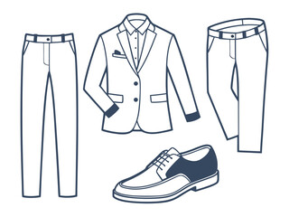 a complete men's fashion formalwear set