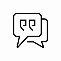 quote speech bubble icon vector sign
