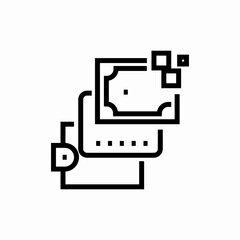 digital receipt payment icon vector sign