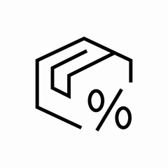 delivery box discount cube icon vector sign