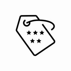 label tag with stars icon vector sign