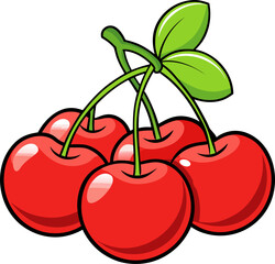 Cherry Vector Graphics – Sweet Summer Fruit Elements