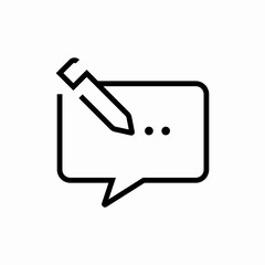 edit message bubble icon vector sign