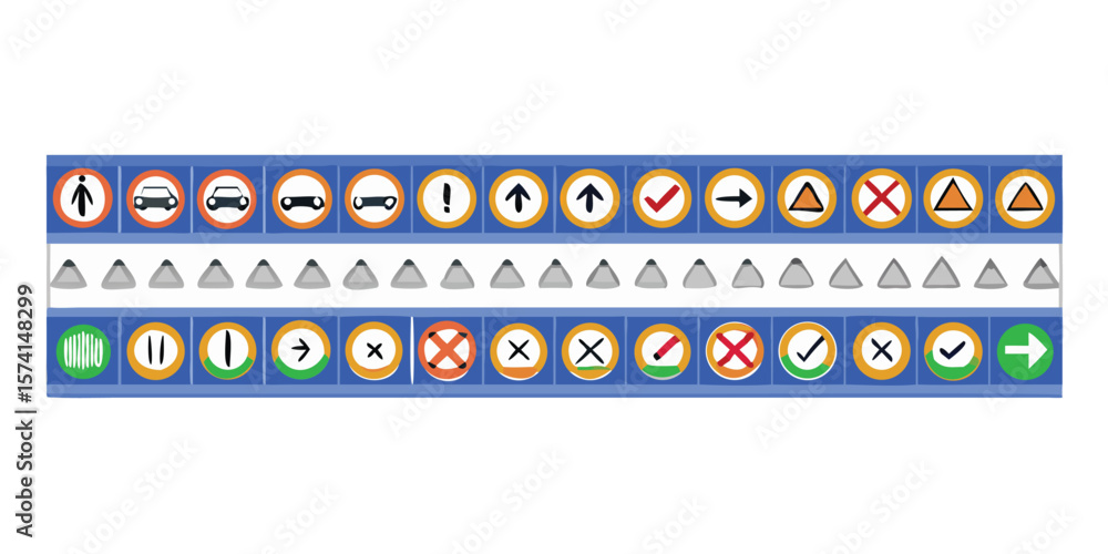 Poster comprehensive collection of road traffic signs vector set for designers on transparent background me