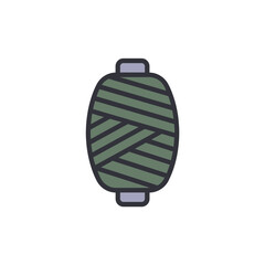 Illustration Of A Spool Of Green Thread For Sewing Projects