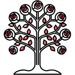 A beautiful black and white seamless floral pattern illustration with a butterfly, delicate leaves, and elegant swirl ornaments, perfect for a vintage decoration design or tattoo art