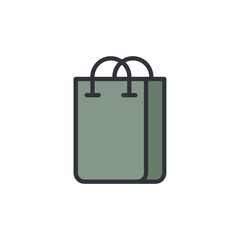 Stylized Graphic Illustration Of A Shopping Bag For Online Retail