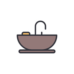 Elegant Sink Illustration Depicting Cleanliness In Warm Earth Tones
