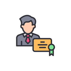 Professional Achievement Certificate Depicting Expertise And Recognition