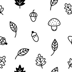 Naklejka premium seamless pattern with leaves