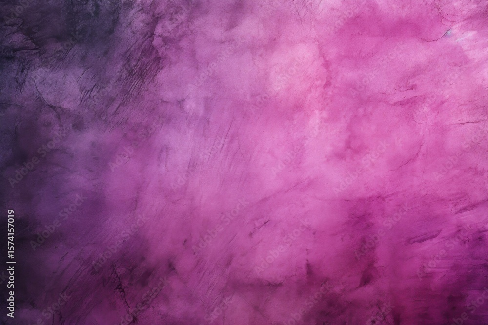 Poster purple and pink brush strokes merge, creating a vibrant textured background with a gradient effect