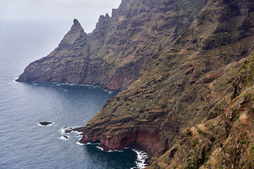 Punta Fajana volcanic coastal cliffs