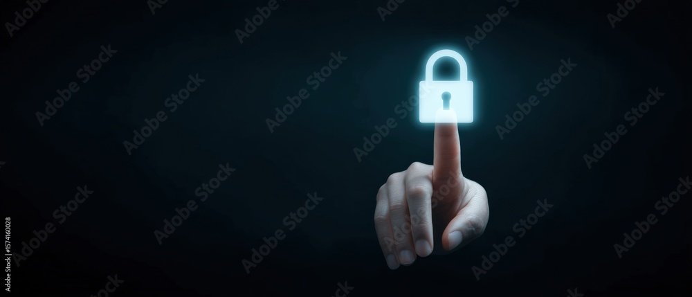 Poster digital security action protecting your data in an online world cyber space visual illustration dark