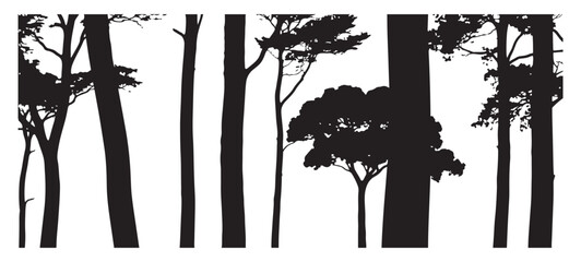 Tree Silhouette Vector Illustration