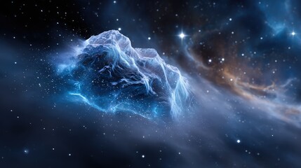 Luminous Blue Asteroid in a Cosmic Nebula