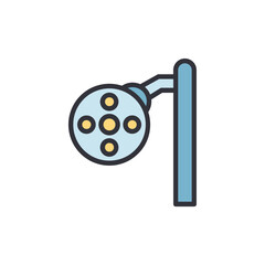 Stylized Illustration Of A Medical Surgical Operation Room Light Fixture