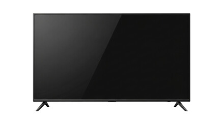 Sleek television display showcases modern entertainment with a transparent background, perfect for various applications.