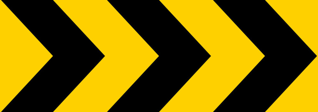 Un patr&oacute;n de cheurones negros y amarillos brillantes, ideal para se&ntilde;alizaci&oacute;n de seguridad, construcci&oacute;n o como fondo abstracto y llamativo. Archivo SVG incluido.