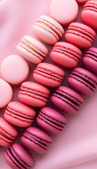 Obraz premium pink gradient macarons