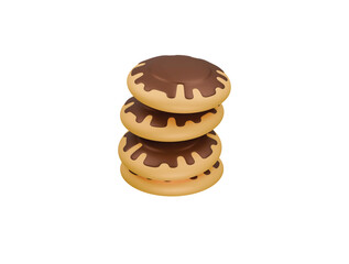 jaffa cake icon 3d illustration render