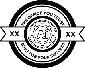 A black and white logo for the Office You Trust