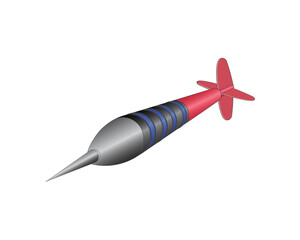 vector design of a small blue and red dart or arrow which is usually used to play dart games