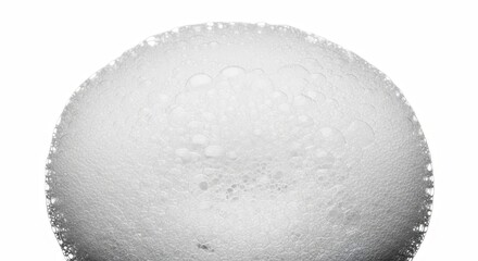 Rich Shampoo Soap Foam Texture with Bubbles Isolated