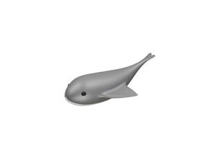 orca icon 3d illustration render