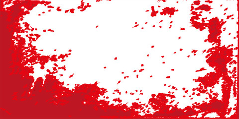 Fototapeta premium Watercolor banner on red background. Vector illustration.