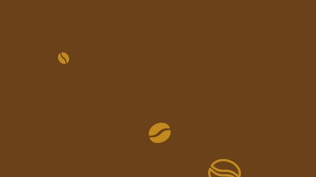 Nice brown background with many falling coffee beans