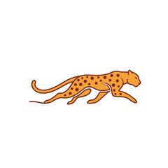 Fototapeta premium Running cheetah logo vector. Modern panther mascot for sports, speed, and logistics. 