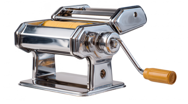 Chrome pasta machine,  isolated, ready to use